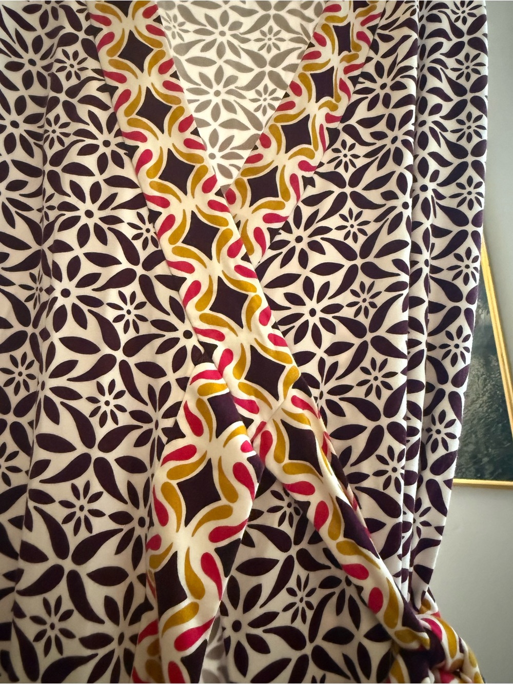 Vintage Diane Von Furstenburg Sleeveless Geometric Wrap Dress - Picture 5 of 6